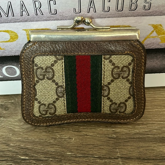 Vintage Kisslock Gucci Sherry line coin purse - Picture 1 of 6